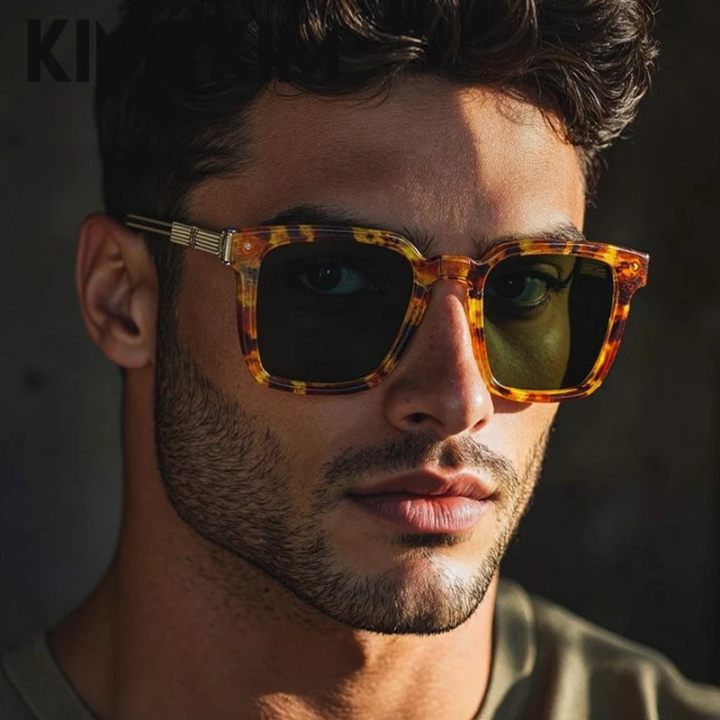 

Oversized Classic Square Polarized Sunglasses Men 2025 Luxury Brand Vintage Driving Sun Glasses For Male Steampunk Eyewear UV400