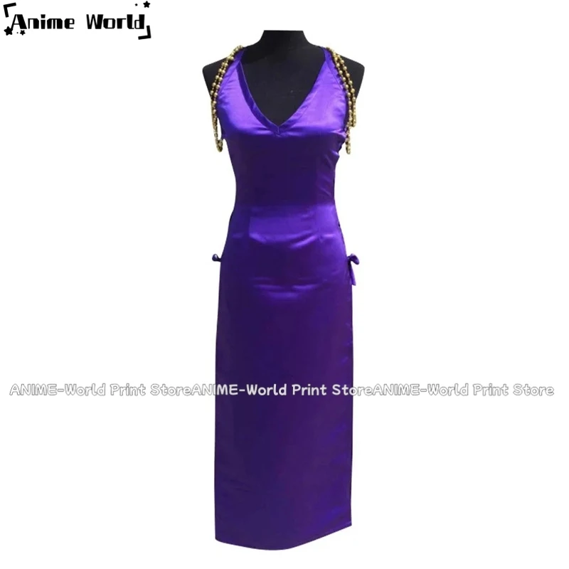 

《Custom Size》Anime Nami Zou Island Purple Dress Cosplay Costume Any Size