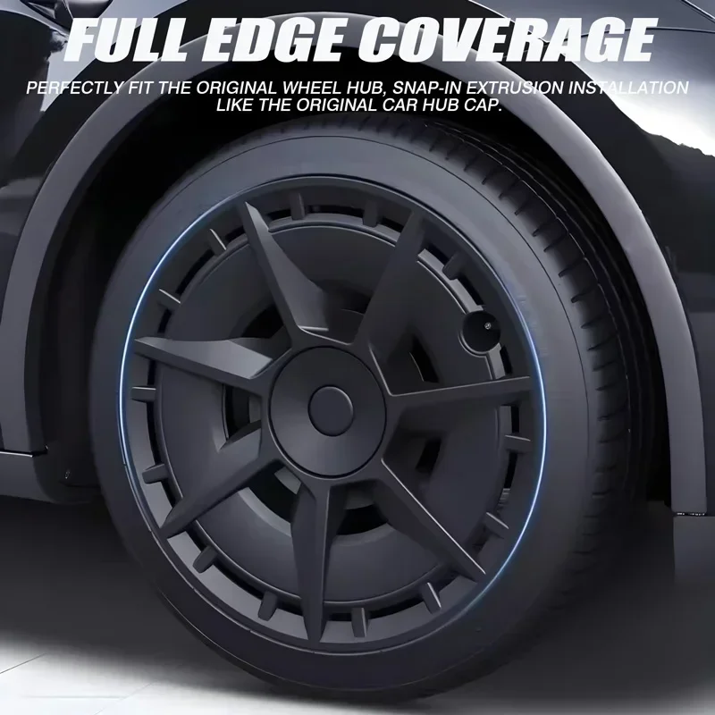 4PCS Wheel Cover 19 Inch for Tesla Model Y Performance Automobile Replaceme Hubcap Full Coverage Cover Car Accessories 2018-2024