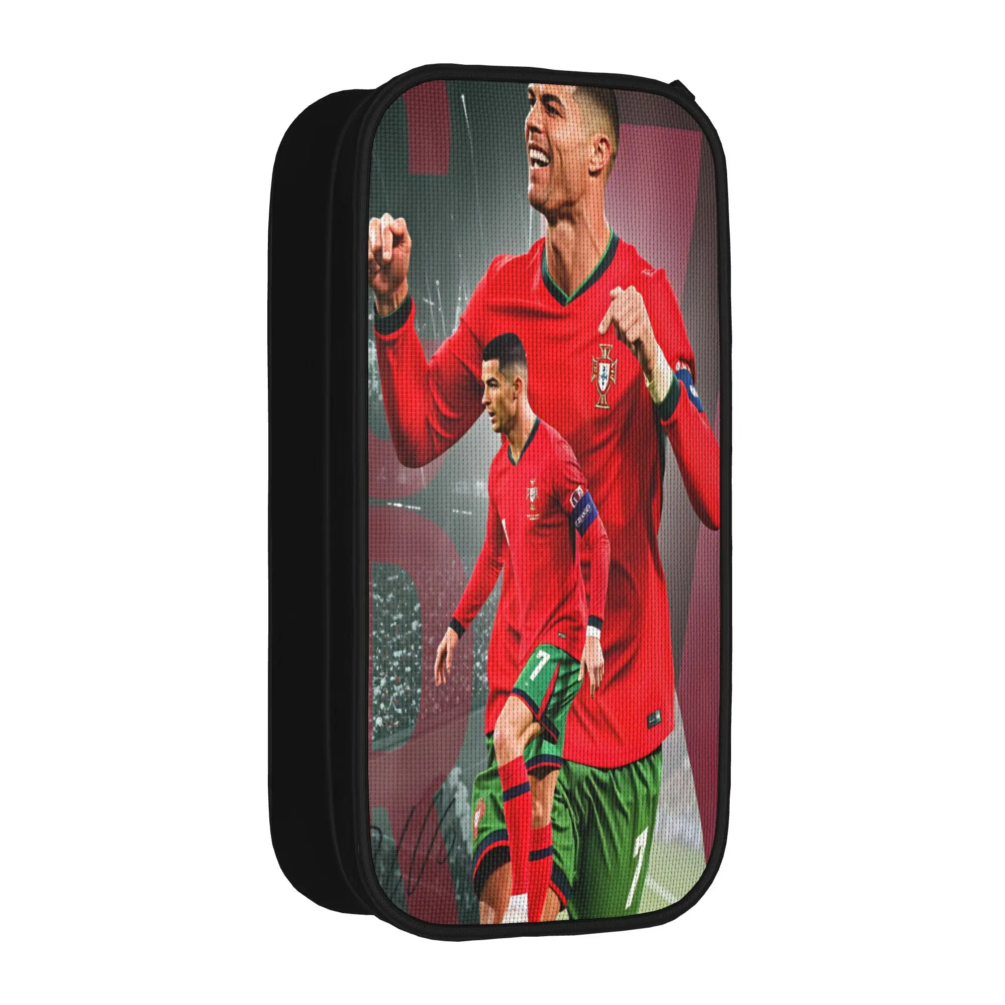R-Ronaldos 2026 Pencil Case  School Pencil Cases Double Layer Boy Girl Cool Large Capacity Pen Box School Supplies