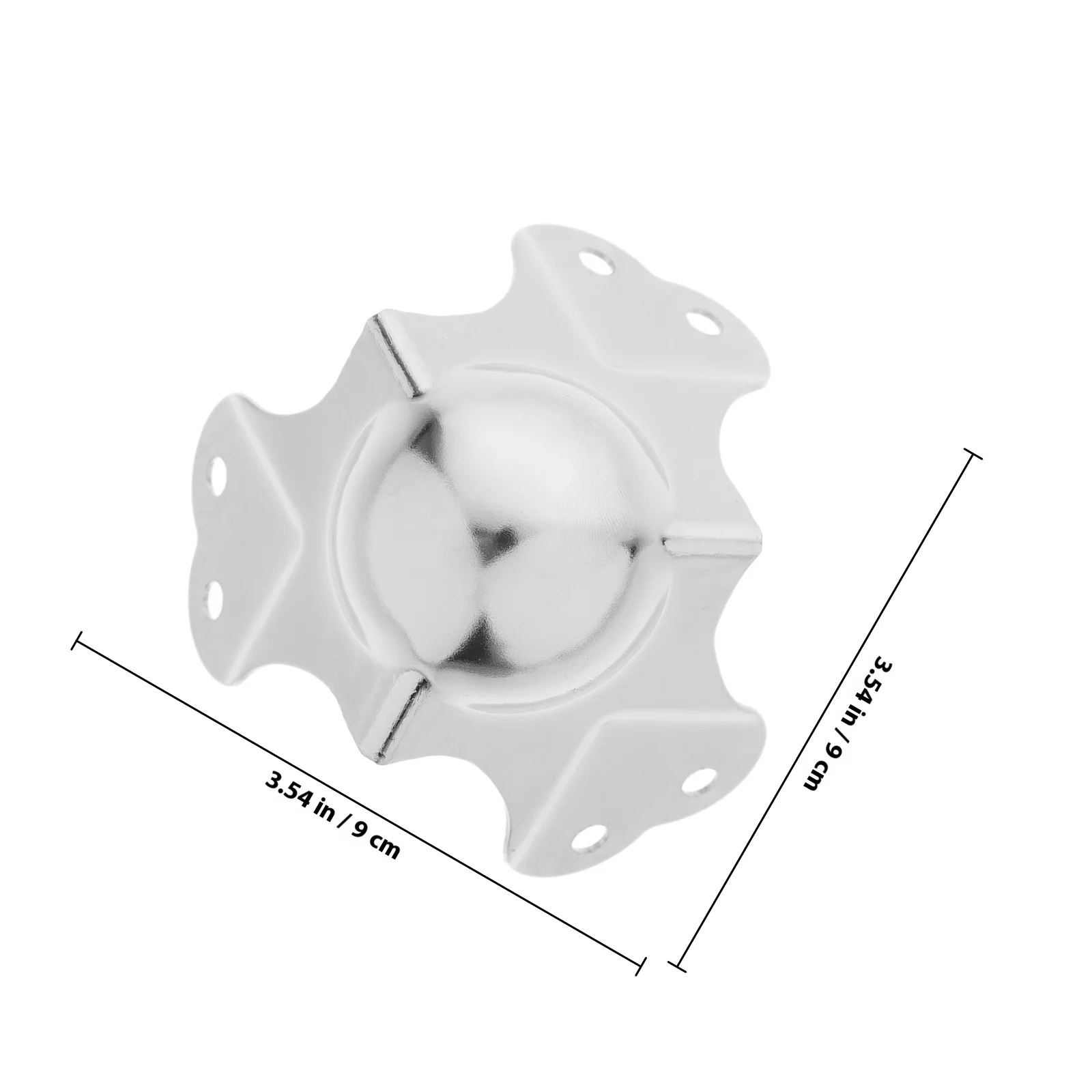 10 pçs ferro cromo protetores de canto caso vôo bola borda guardas resistente metal canto guardas para caixa caso móveis transporte