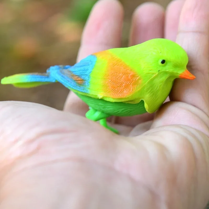 Controle de voz som engraçado ativar chirping cantando pássaro brinquedo presente