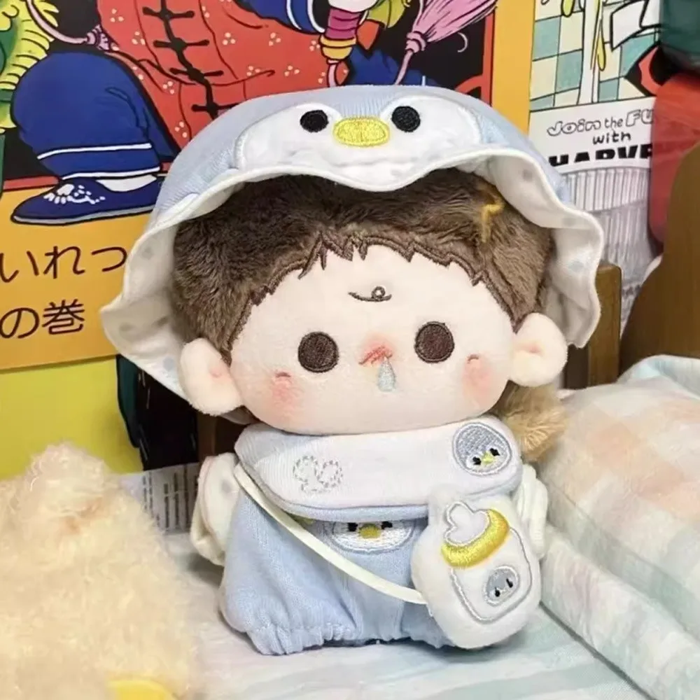 1セット ペンギンベビー 10cm コットン人形服 哺乳瓶衣装 コットン人形服セット 可愛い漫画 10cm 人形服
