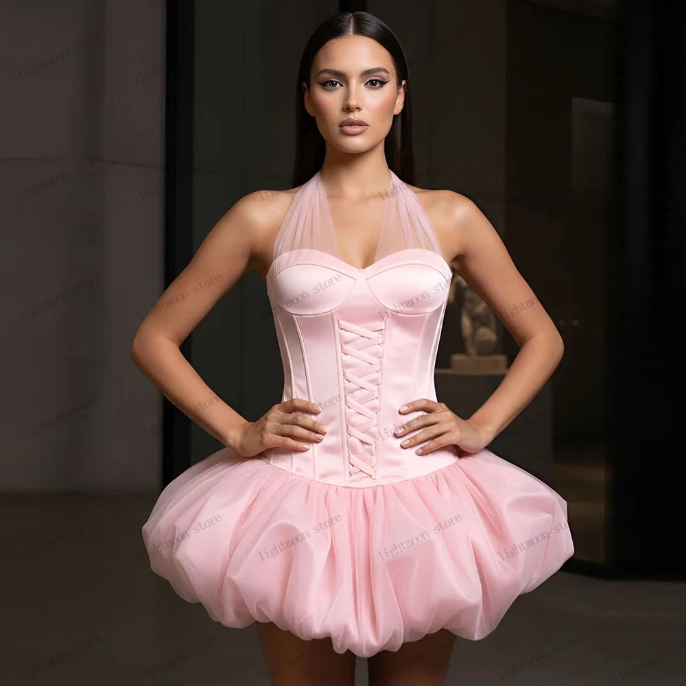 

Modern Women's Formal Evening Gown Satin Prom Dress Sleeveless Backless Robes Graceful Customized Vestidos De Fiesta Elegantes