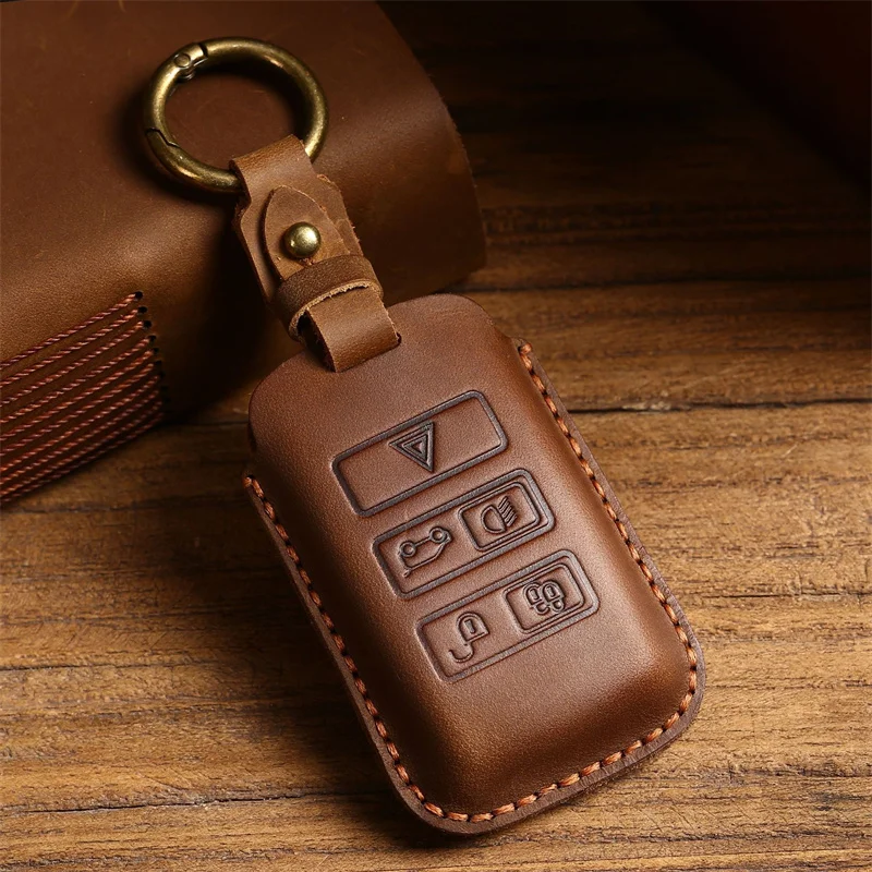 Car Key Case Holder Keychain For Land Rover Range Rover Discovery 5 Sport 2018 2019 For Jaguar XEL E-PACE 2019 Accessories