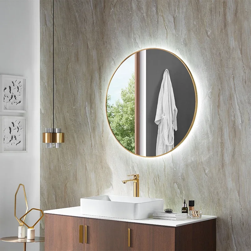 Home Bathroom Smart Anti Fog Waterproof Mirror Intelligent Backlit Decorative Hanging Wall Vanity Mirrors With Led