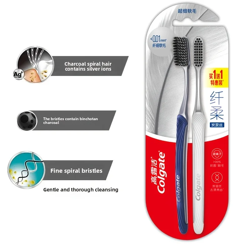 Colgate Gum Care Soft Fine Toothbrush Ultra Fine Soft Bristles Couple Family Pack For Men Women Daily Use