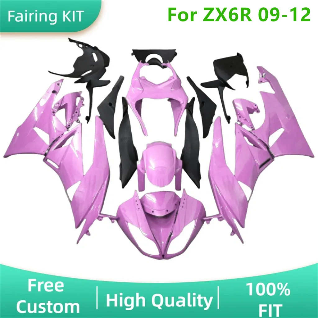 100% Injection Mold Fairings Set for Kawasaki ZX 6R 09 10 11 12 ZX6R ZX-6R 2009 2010 2011 2012 ABS Body Repair Aftermarket Parts