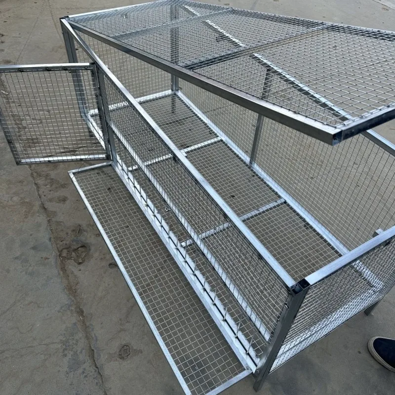 Chicken cage household indoor anti-weasel automatic egg feeding cage barbed wire pigeon duck rabbit fully galvanized breeding