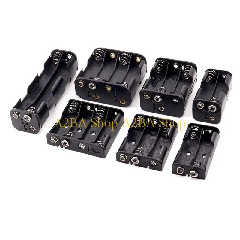 A2BA 2/3/4/6/8 Slots LR06 Battery Holder Connector Storage School Physical Electrical Circuit Experiment Equipment Physics
