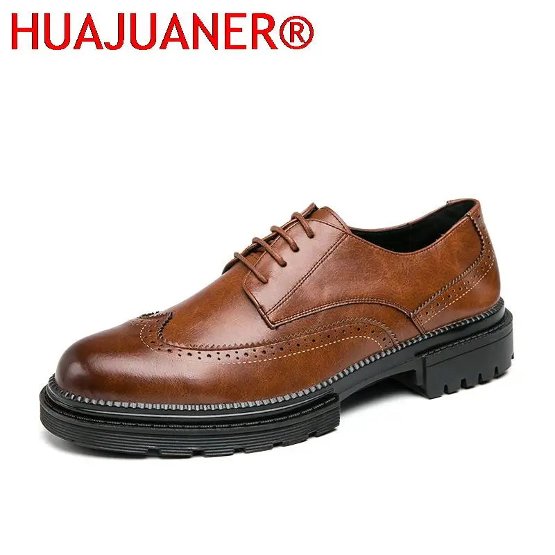 

New Men Shoes Leather Dress Shoes 2023 Spring Autumn Fashion Brand Oxford Shoes Mens Casual Footwear Comfortable Formal Shoes