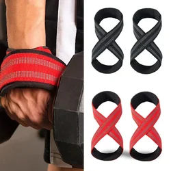Padded Figure 8 Strap Non-Slip Premium Deadlift Weightlifting Wrist Strap Power Lifter Workout Pull Up Bar Gym Fitness