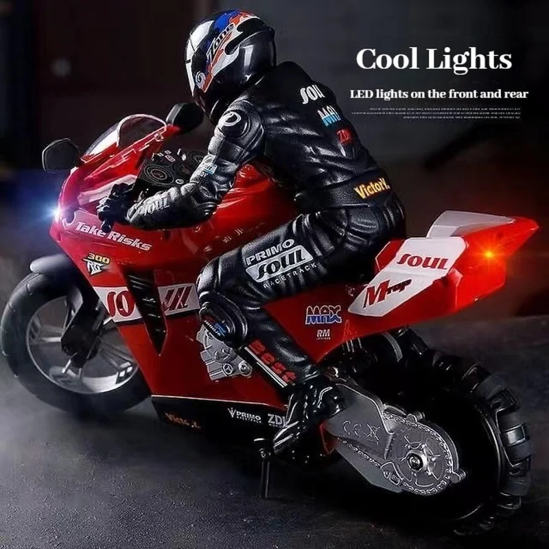 Generic Rc Motorcycle Stunt Drift Self Balancing Remote Control Motorbike With Led Light Electric Racing Vehicle For Adults 2026