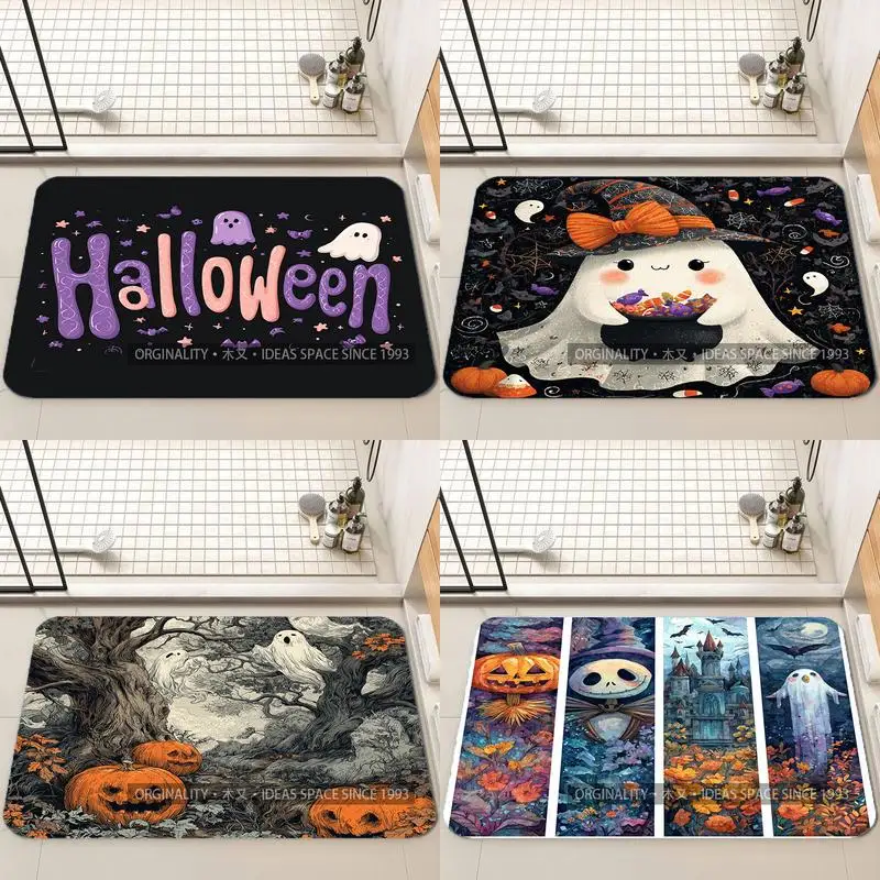 

Cute Ghost Floral Mat Living Room Decoration Home Sofa Non-Slip Carpet Study Bedroom Tatami Children'S Soft Floor Mat