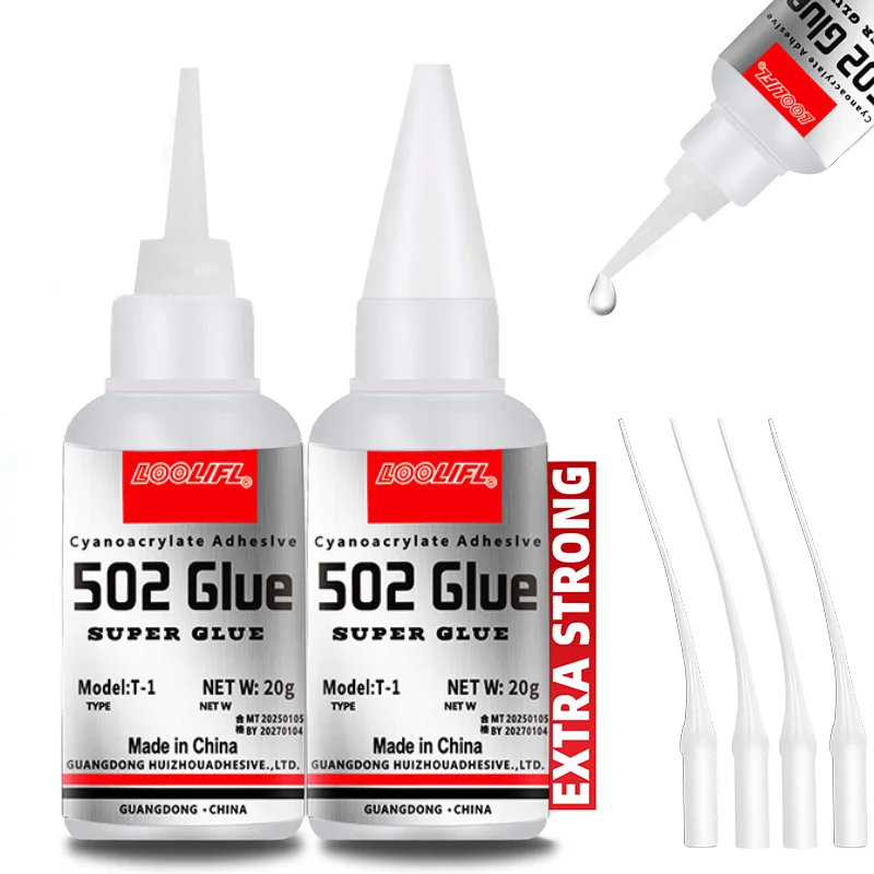 The Newly Upgraded 502 Super Water-Based Glue Dries Instantly in 5 Seconds, Is Waterproof, Has Good Stability, and Is a Complete Bonding Solution. Suitable for Wood, Plastic, Ceramics, Metal, Rubber, Etc.