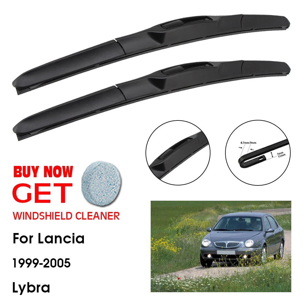 

Car Wiper Blade For LANCIA Lybra 22"+21" 1999-2005 Front Window Washer Windscreen Windshield Wipers Blades Accessories