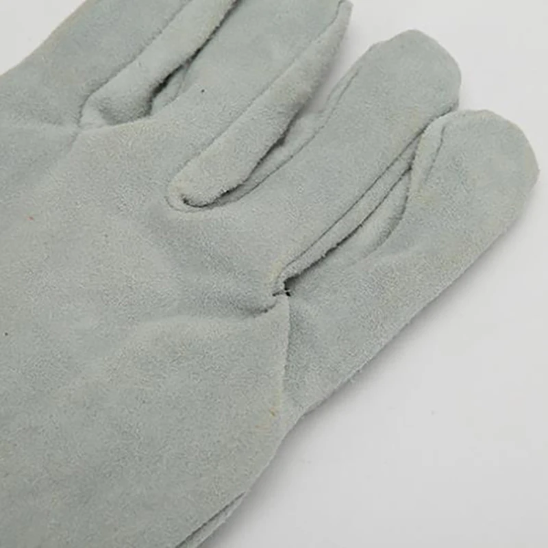 60cm Long Animal Handling Gloves Anti-bite Cowhide Welding Gloves Heat/Fire Resistant Long Sleeve Gloves for Cat Dog Bird Snake