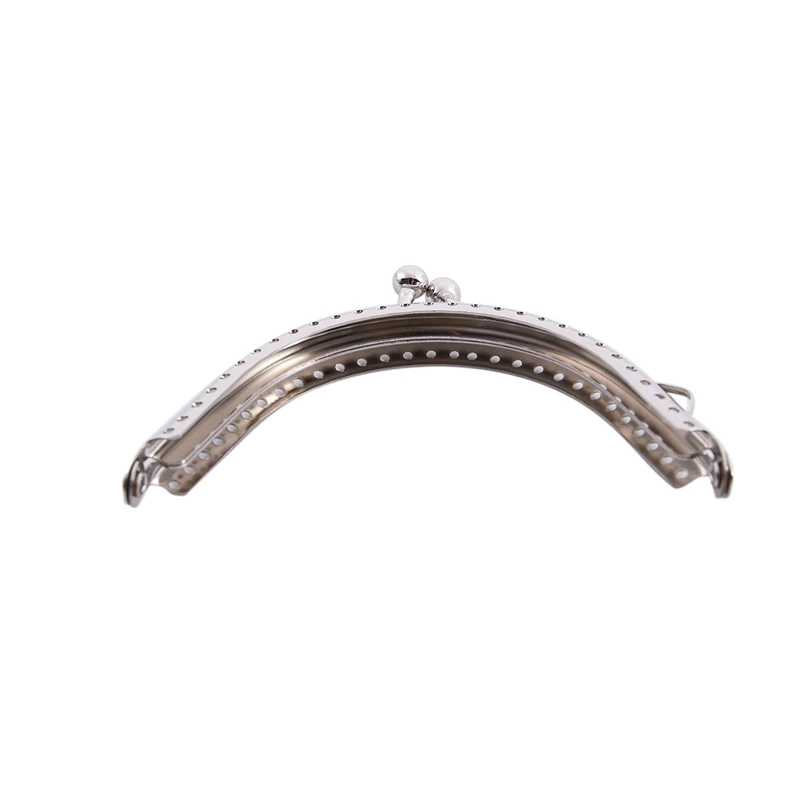 Promotion! 5 Metal Frames Snap Clasp Arch Pattern Coin Style Purse Silver