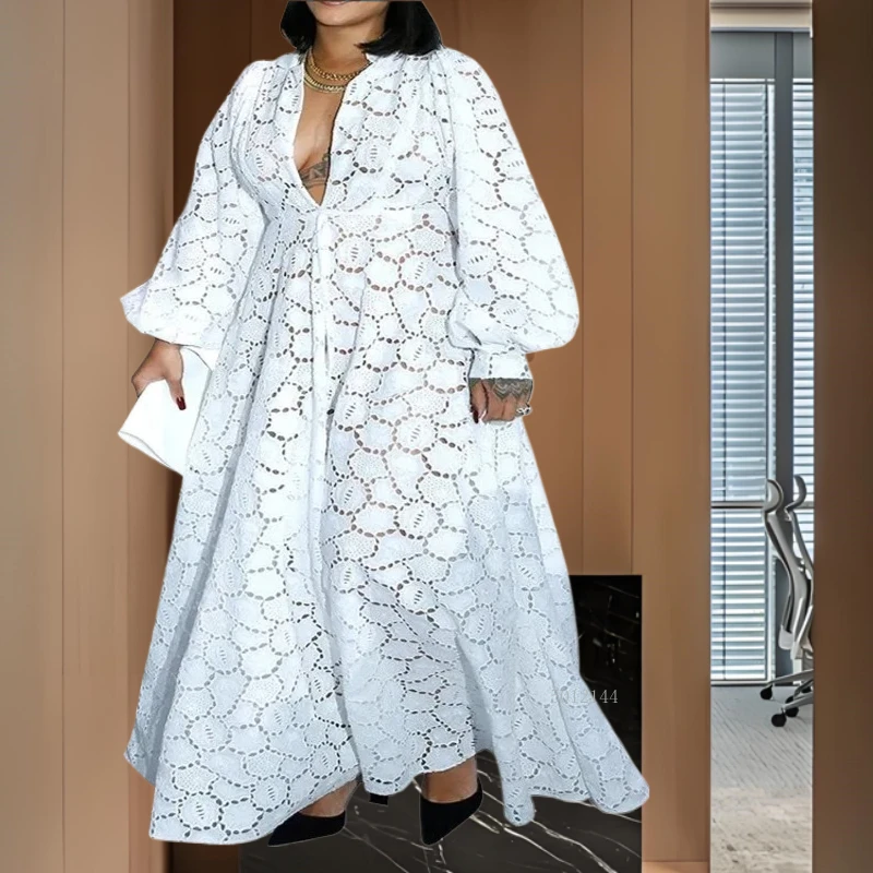 

Африканские платья для женщин, белая африканская одежда Дашики, халат Africaine Femme, 2026, весеннее тонкое вечернее длинное платье макси, одежда