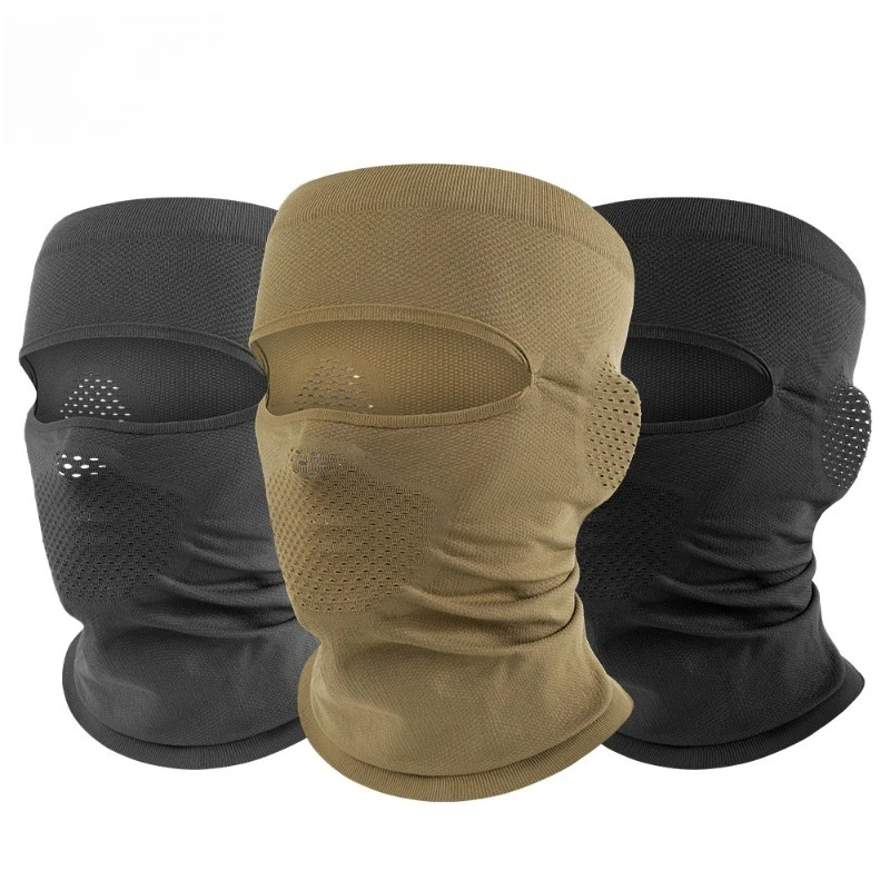 Knitted Cycling Head Cover Cold Resistant Hollow Top Headgear for Face Neck Forehead Protection Works as Helmet Inner Liner
