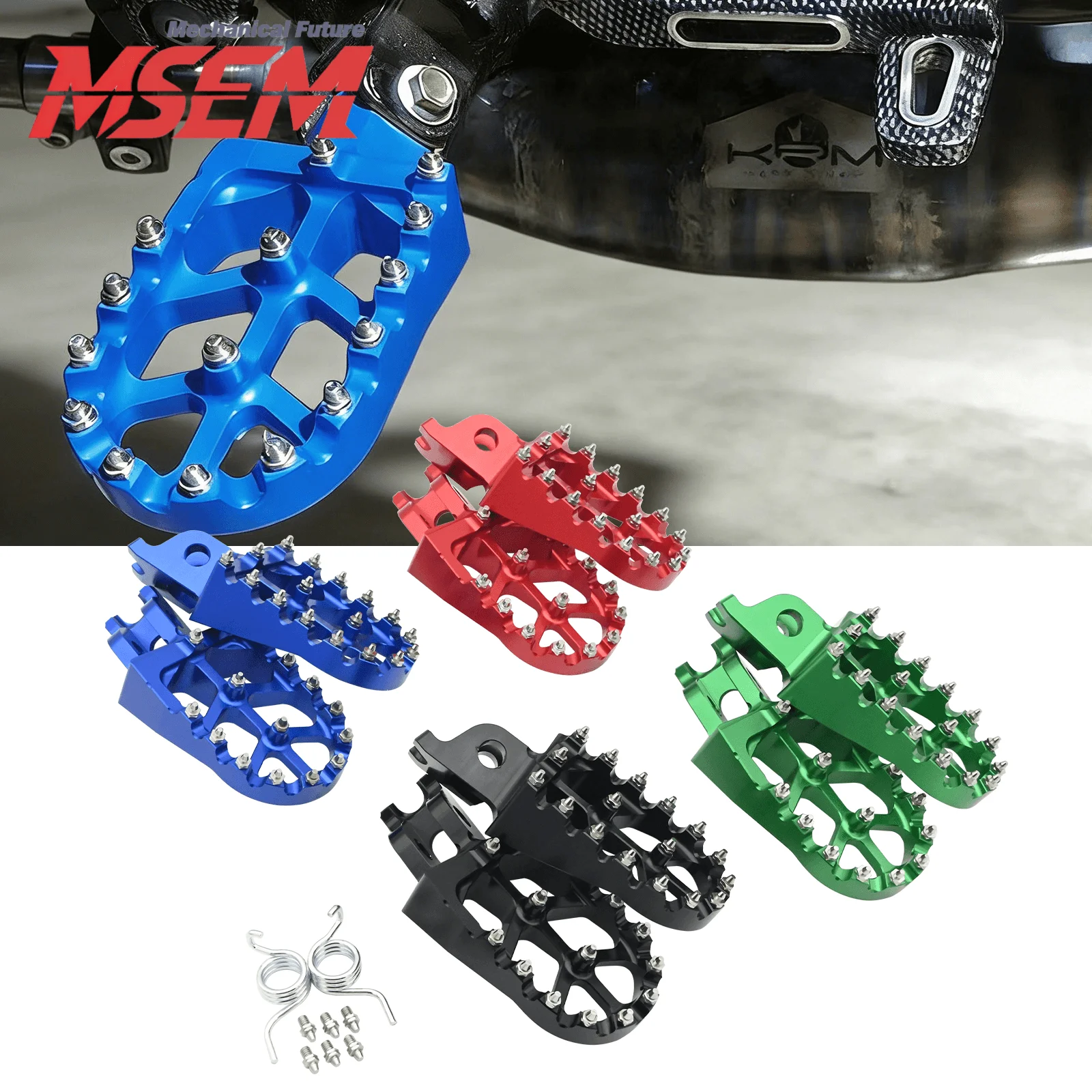 

For Kawasaki KX KLX KXF 250 450 250F 450F 250X 450X 450R 2006 2007 2008 2009 Motorcycle CNC Foot Rests Pedals Footpegs Foot Pegs