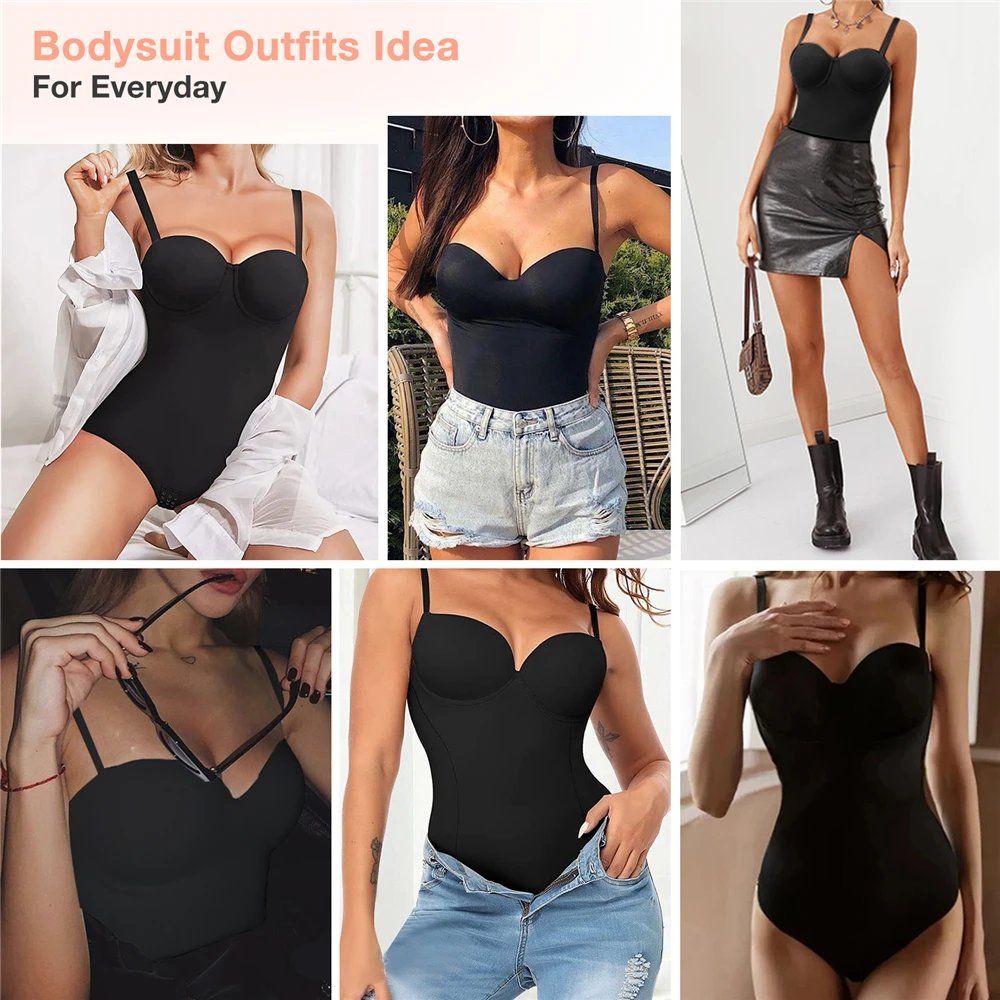 Shapewear Bodysuits Women Tummy Control Body Shaper Colombianas Built-in Bra Waist Trainer Slimming Underwear Butt Lifter