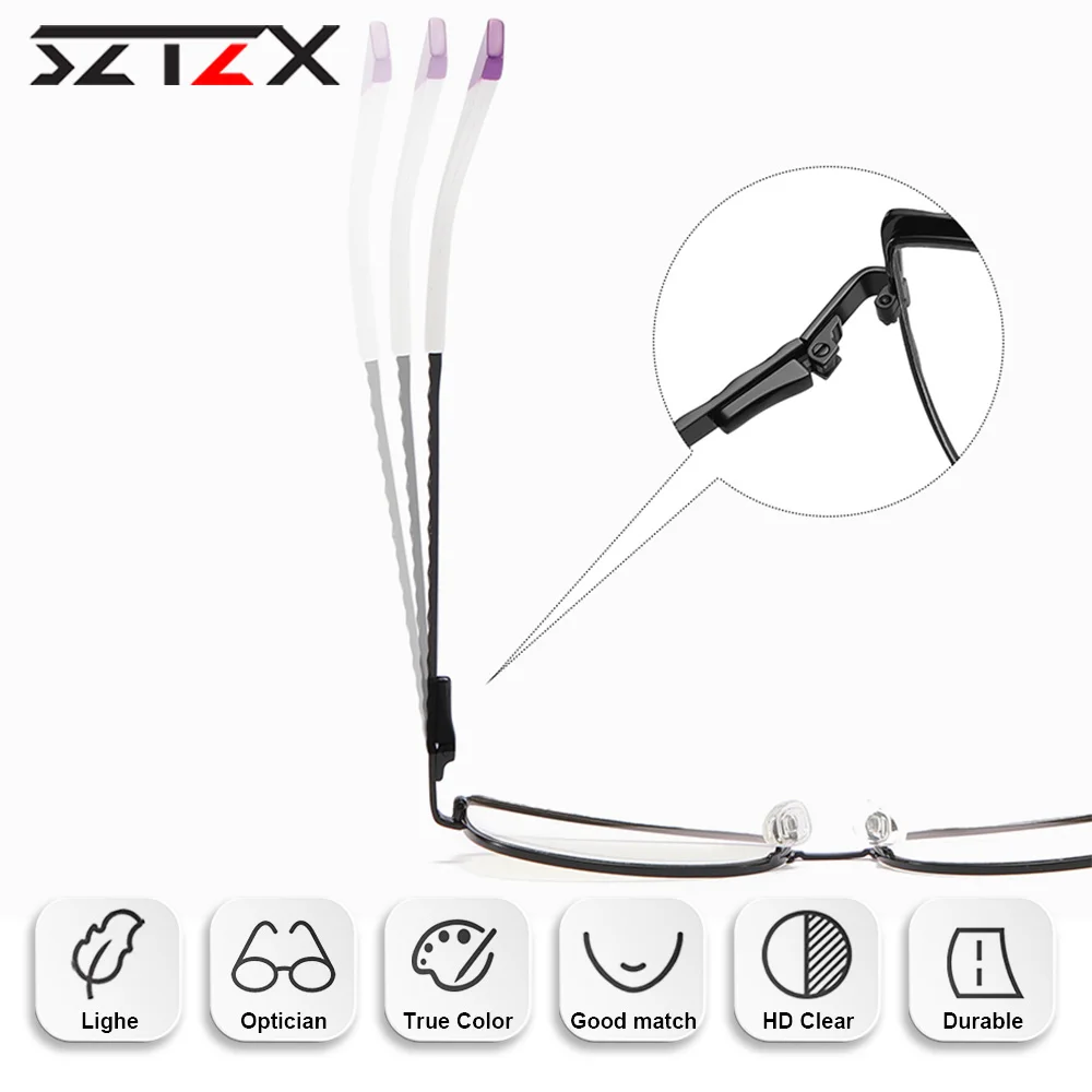 SZTZX-gafas Retro con montura de ojo de gato para mujer, anteojos de oficina con prescripción para miopía, montura grande de dos colores, gafas progresivas antirayos azules