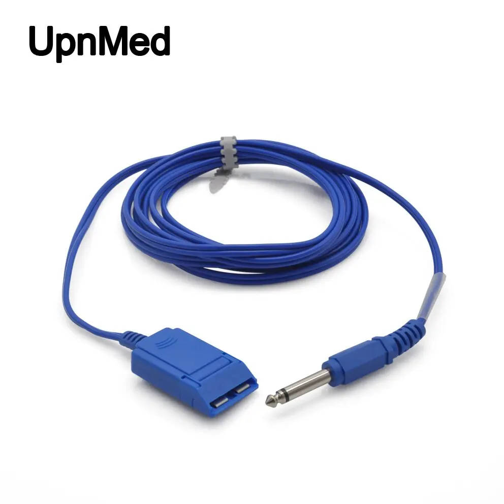 Venda quente faca elétrica placa negativa conexão cabo linha loop para eletrocautério azul 6.35plug