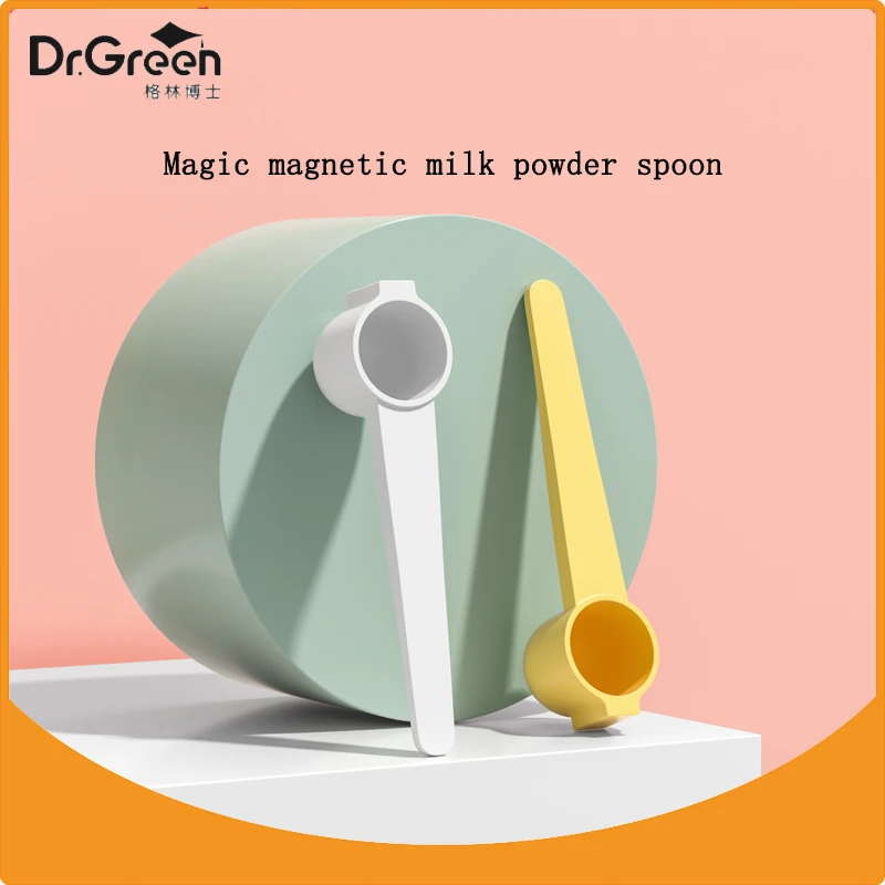 Dr.Green  Food contact grade PP material High temperature disinfection Baby Health Magical magnetic adsorption milk powder spoon