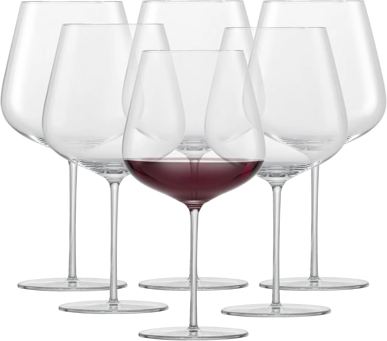 

Vervino Burgundy Red Wine Glass (Set of 6), Burgundy Glasses for Red Wine, Dishwasher-Safe Tritan Crystal Glasses, Ge