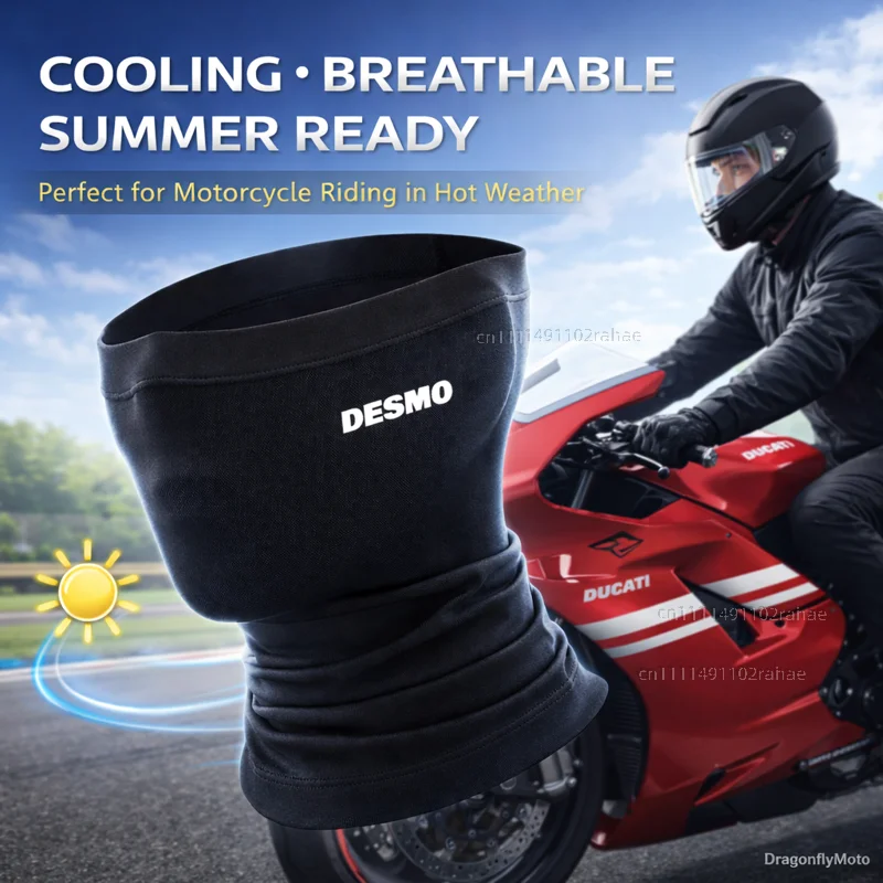 

For Ducati Desmo 250 MX 450 Desmosedici RR Motorcycle Summer Cooling Breathable Face Mask Neck Gaiter Balaclava Custom Logo