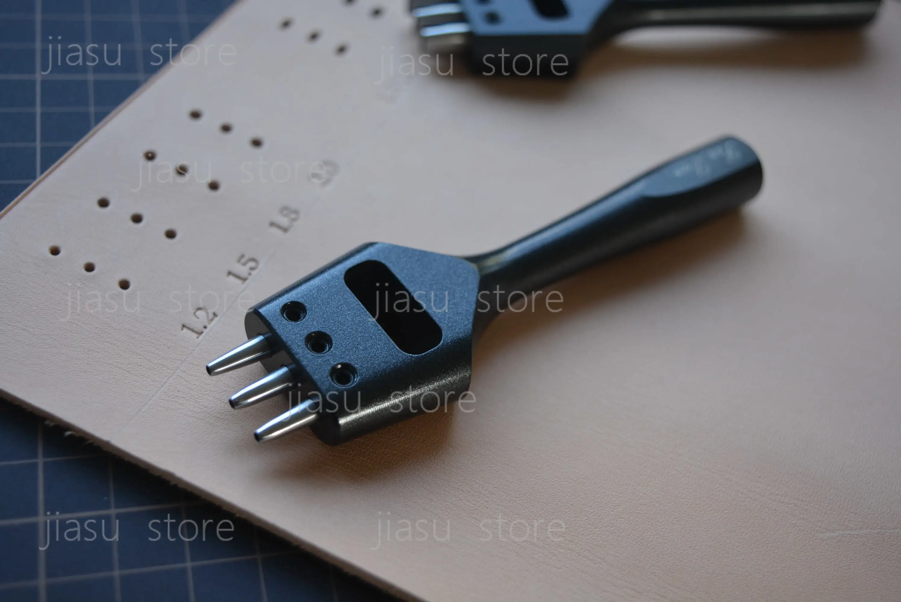 Leather Strap Hole Punch Set, 3 Round & Flat Punch Tool for Handmade Leather Watch Strap Craft