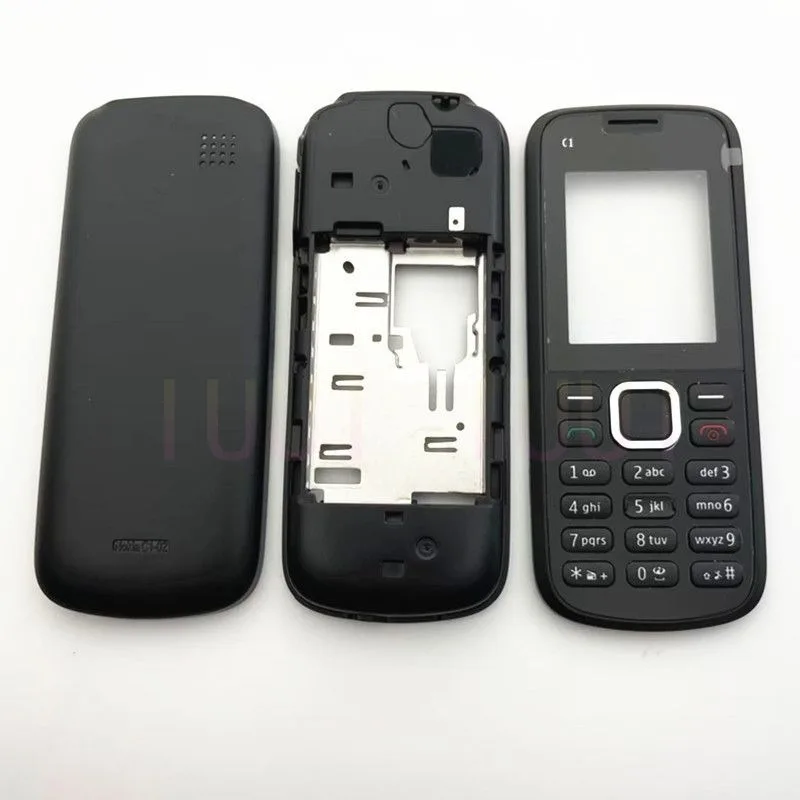 For Nokia C1-02 C102 Housing Case Full Complete Mobile Phone Housing Battery Cover Door Frame With English Keyboard