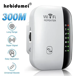 Répéteur WiFi sans fil, 300Mbps, 2.4G, Stérilisation du routeur d'extension, Amplificateur de signal 11N, Adaptateur de carte réseau pour le bureau et la maison