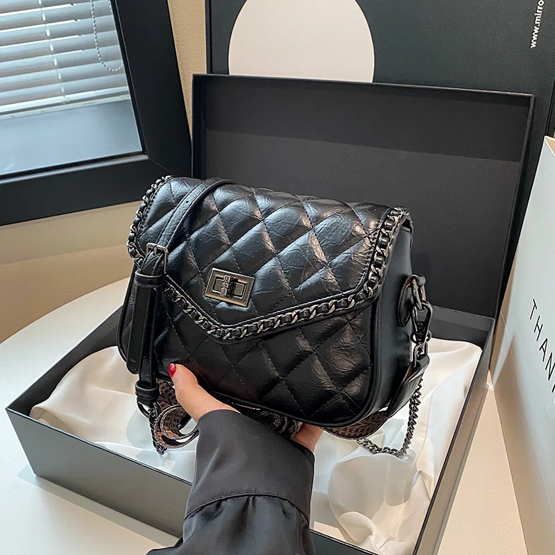 حقيبة كروس نسائية عصرية جديدة لعام 2025، محفظة كتف متعددة الاتجاهات من الجلد الطبيعي، حقيبة كلاسيكية أنيقة ذات سعة كبيرة للعمل #3