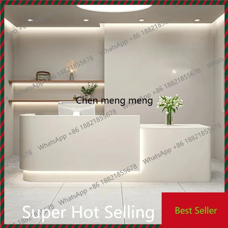 

Simple Company Club Information Service Front Desk Beauty Salon Bar Scrivania Modern Office Furniture Minimalist Reception Desk