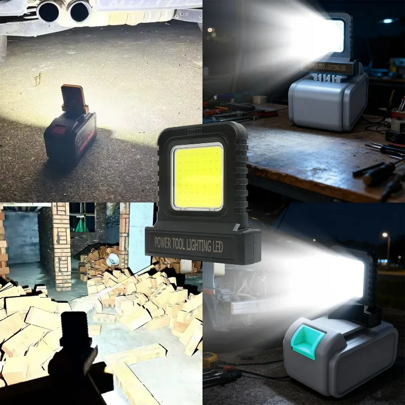 5/1Pcs LED Work Light Outdoor Construction Lamps Adjustable Plug Design Long-Lasting Light for Car Repair Camping Fishing Tools