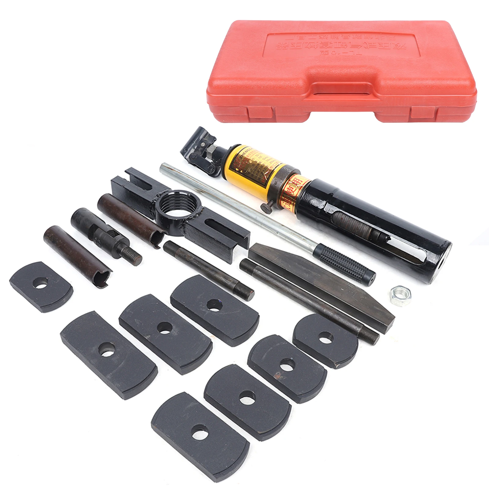 10T Hydraulic Cylinder Sleeve Liner Puller Remover Tool Kit  Splitter Dry-Type Set 80-135mm For Truck Tractor Automotive