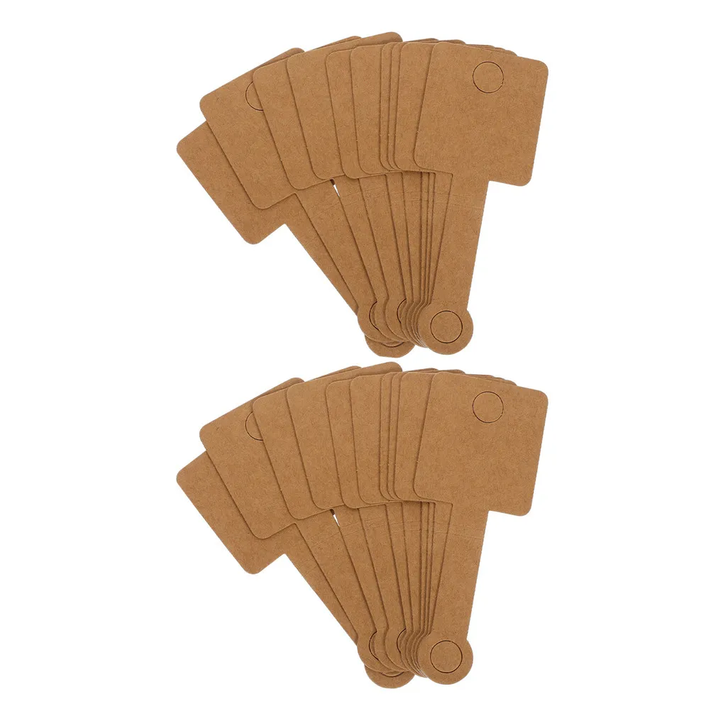 100Pcs Jewelry Display Cards Self Adhesive Folding Bracelet Tags Necklace Keychain Packaging for Selling Earrings Ear Studs Hair