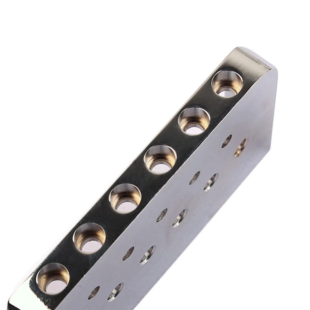 

6 String Zinc Alloy Ga821 Hardtail Saddle Bridge Plate Fixed Electric Guitar Parts Durable Adjustable Intonation Replacement