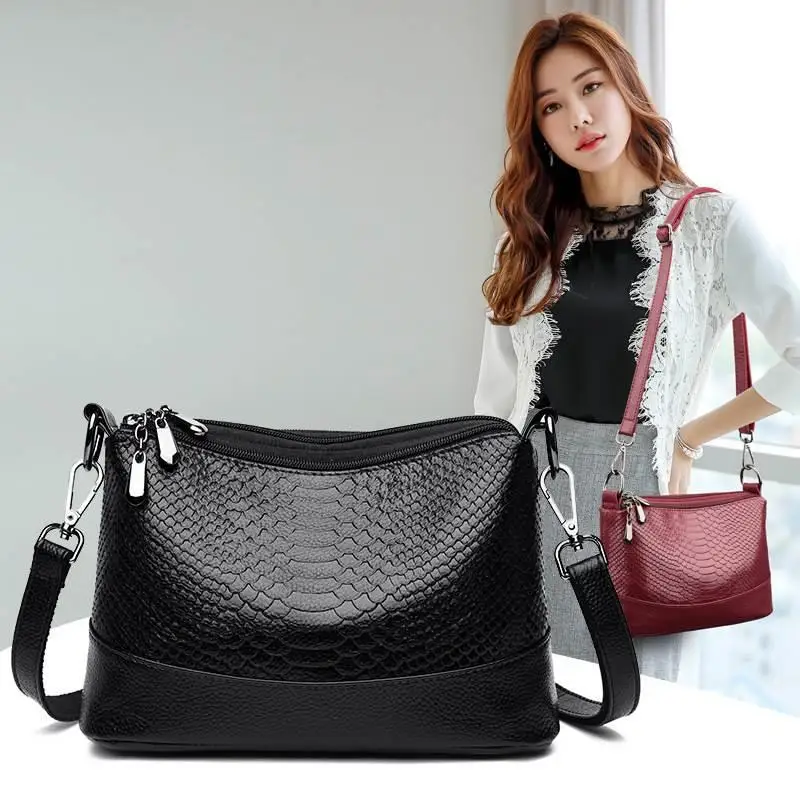 

Trendy Crocodile Pattern Crossbody Bag Soft Leather Single oulder Bag for Women Multi Layer Ladies Bag 2023 New Sle