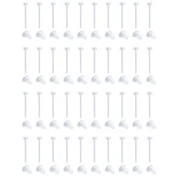 50pcs Clear Earrings for Sports Plastic Transparent Stud Earrings Acrylic for Women Men Sports Work Jewelry Makings