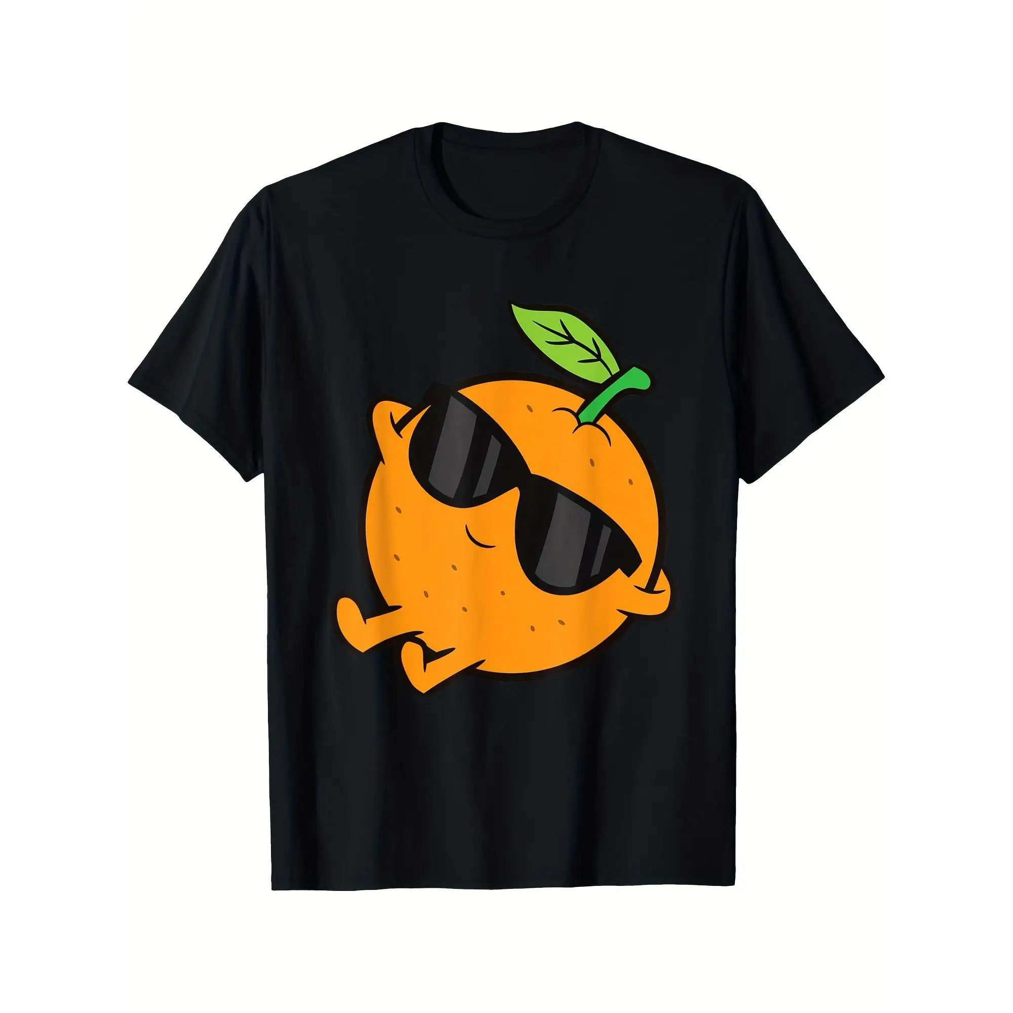 

Cool Orange Cartoon T-Shirt Summer Fruit Graphic Tee for Women Men S-3XL Funny Beach Vacation Streetwear Outfit
