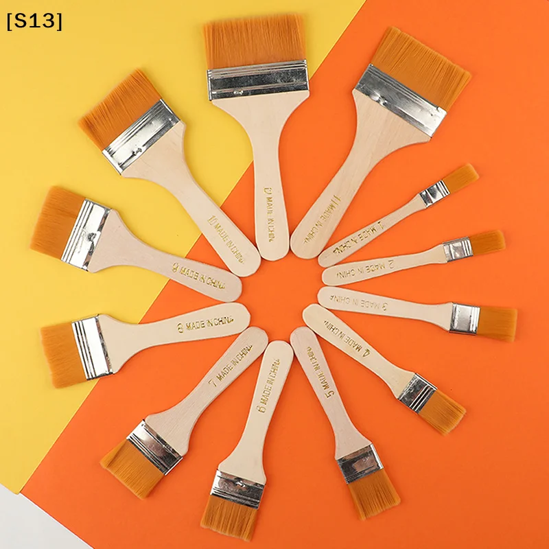 

12Pcs Nylon Paint Brushes Set For Acrylic Oil Drawing Watercolor Wooden Painting Brush Tools Art Supplies[Q]Q@