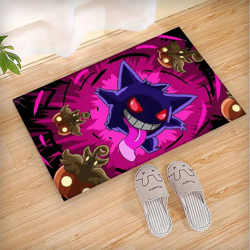 Cute Cartoon Pokémon Gengar Print Carpet Living Room Bedroom Large Area Soft Comfortable Decorative Carpet Exquisite Gift