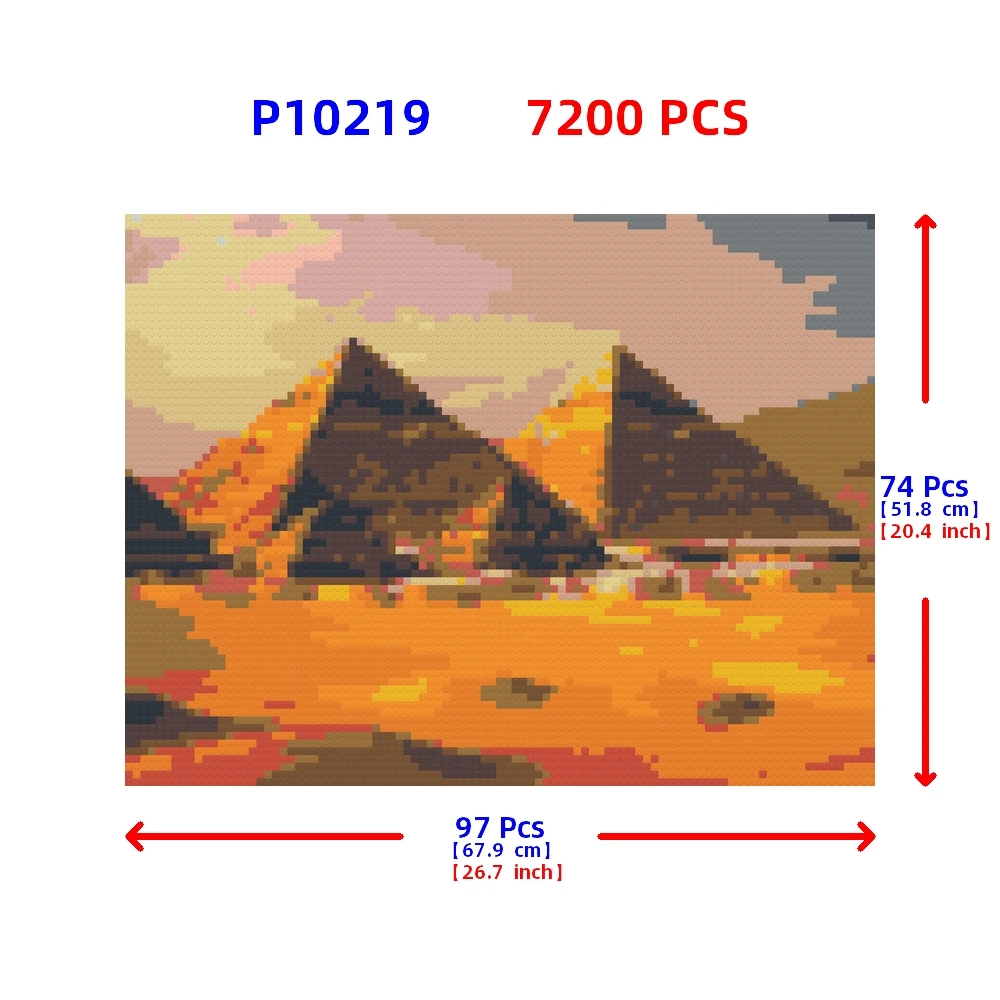 Пирамида DIY строительные блоки картина мозаика пиксели искусство фото на заказ домашний декор День рождения Рождественские подарки для любителей истории