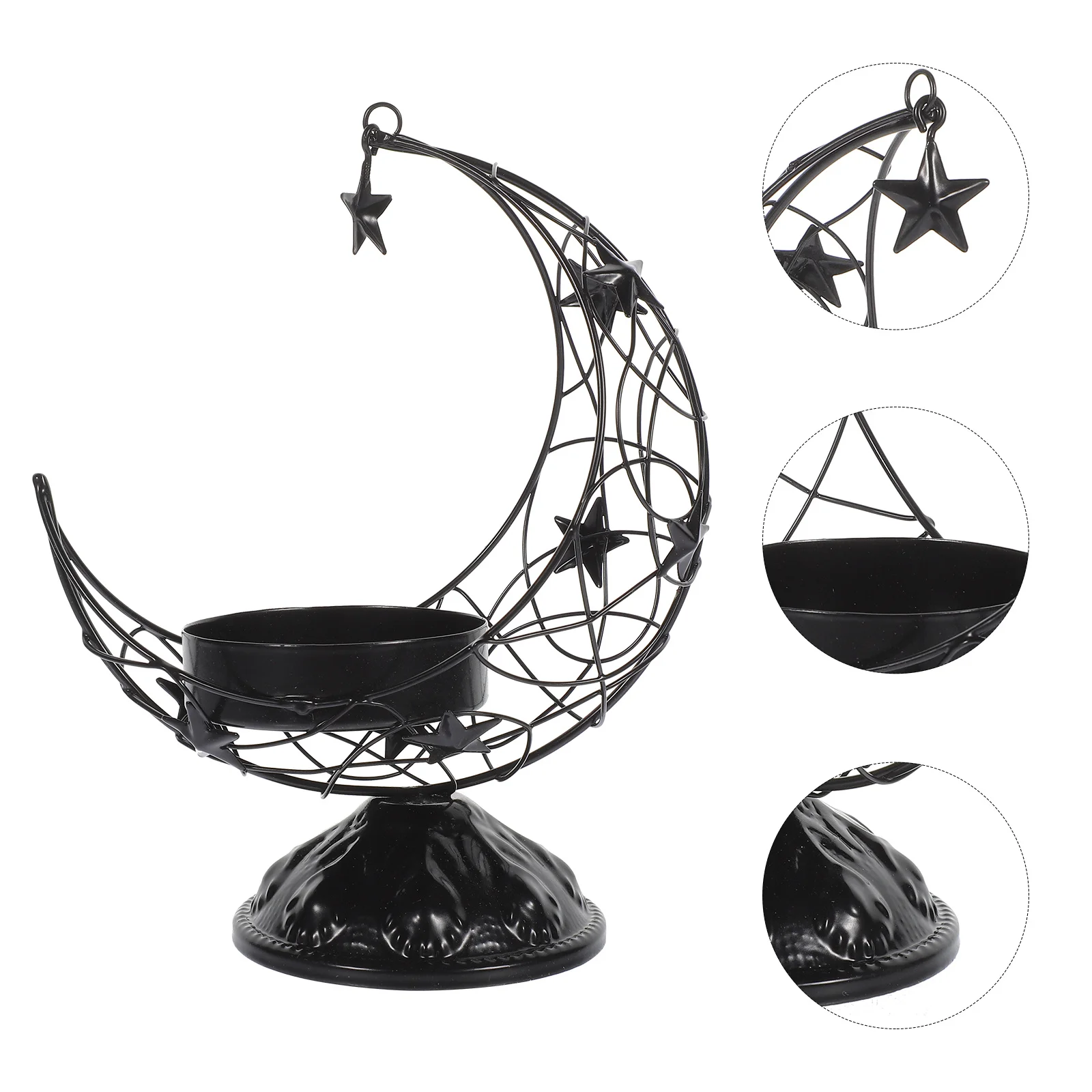 

Metal Moon Candlestick Holder Tealight Decorative Vintage Holders Candleholders Retro