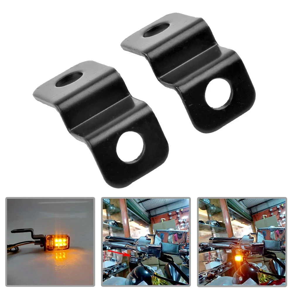 

2Pcs Motorcycle LED Mini Turn Signal Lights Aluminum Alloy Bracket 12V Motorcycle Turn Signals Indicators Blinker Light Bracket