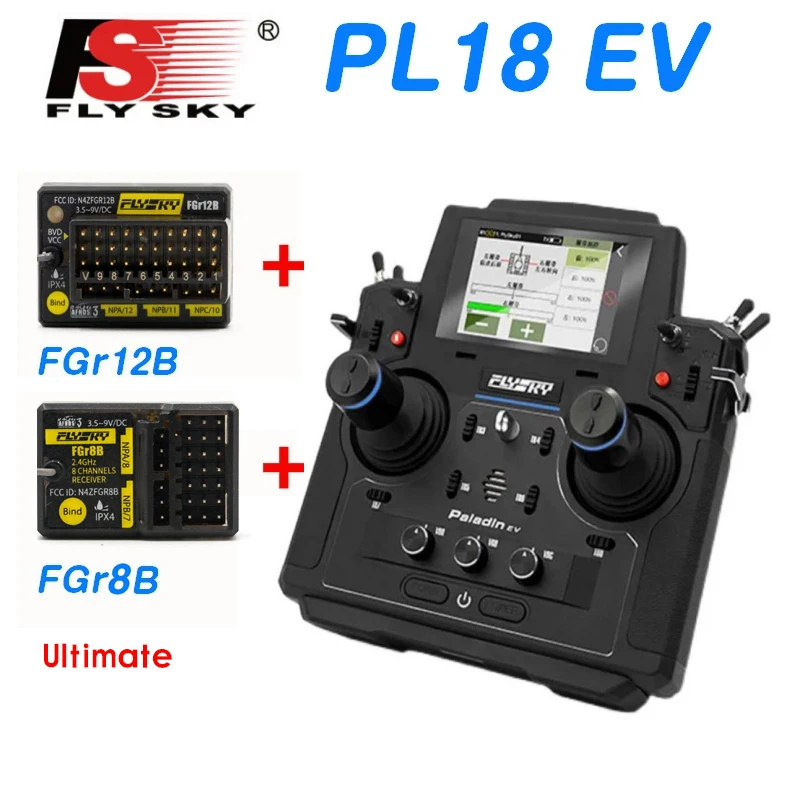 

Flysky Parts 18CH PL18EV Transmitter Radio System FGR12B FGR8B Receiver For Toys RC Boat Car Tank Model TH19213-SMT2