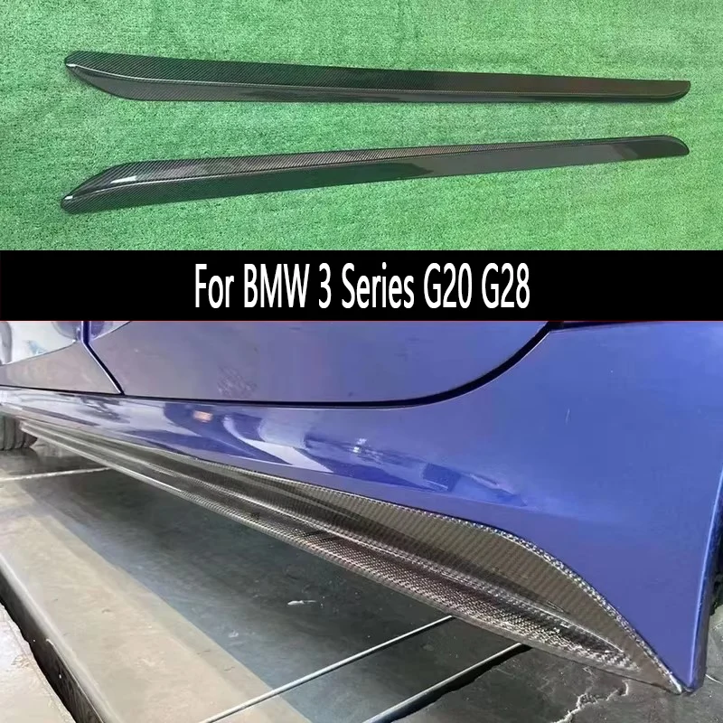 

For BMW 3 Series G20 G28 Carbon Fiber Side Skirts Side bumper Splitters Side skirt Cupwings Apron Side panel Auto parts body kit
